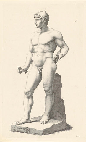 Statue of a gladiator, Michel Natalis, 1640 Canvas Print