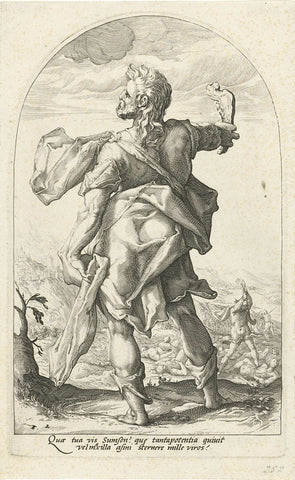 Simson, Jacob Matham, 1585 - 1589 Canvas Print