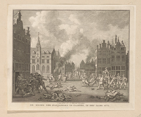 Het Bloedbad van Naarden, 1572, Noach van der Meer (II), in or after 1752 Canvas Print