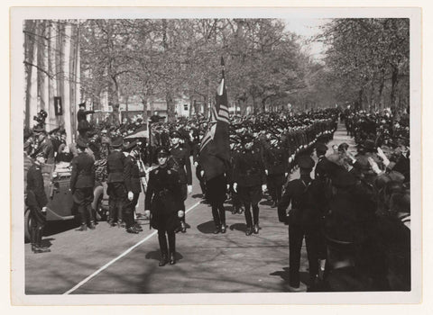 Defilé in honour of anton mussert's birthday, Fotodienst NSB, 1941 Canvas Print