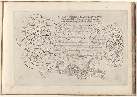 Schrijfvoorbeeld: Characteres Latini (...), Simon Frisius, 1608 Canvas Print