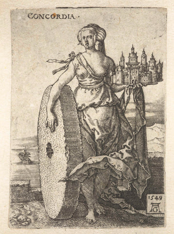 Eendracht, Heinrich Aldegrever, 1549 Canvas Print