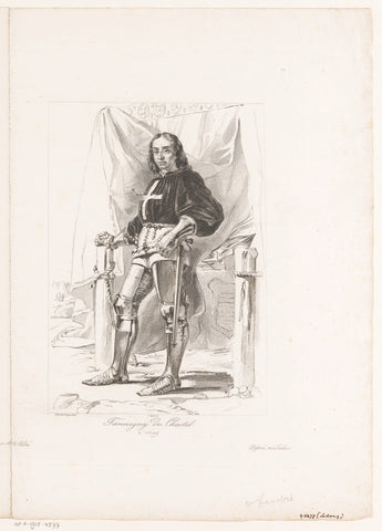 Portrait of Tanneguy III du Chastel, Alexandrine André, 1839 - 1848 Canvas Print