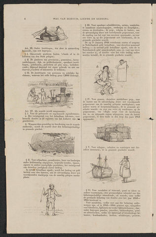 Reprint of satire on the incentive to participate in the (so-called) voluntary 3% money loan of 1844 (sheet 6), Herman Frederik Carel ten Kate, 1844 Canvas Print