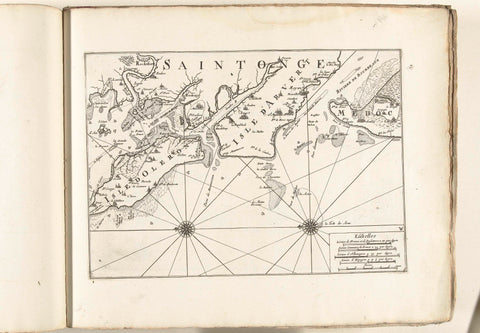 Map of the French west coast near Rochefort, c. 1702, anonymous, 1702 - 1703 Canvas Print