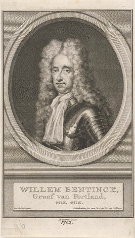 Portrait of Hans Willem Bentinck, Count of Portland, Jacob Houbraken, 1749 - 1759 Canvas Print