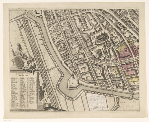 Map of Leiden (part lower left), Christiaan Hagen, in or after 1750 - in or after 1807 Canvas Print