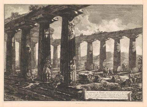 Temple of Juno at Paestum, Francesco Piranesi, 1778 Canvas Print