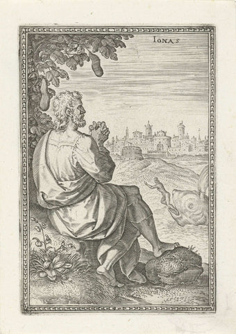 Jonah, Johann Sadeler (I), 1575 Canvas Print