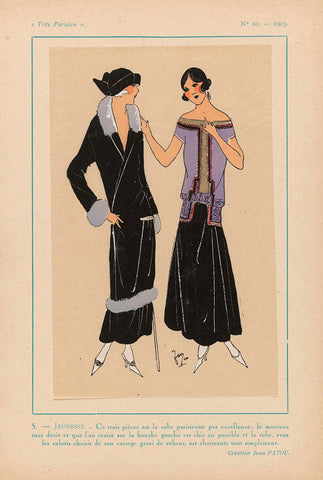 Très Parisien, 1923, No 10: 5.- JEUNESSE. - Ce trois pièces..., anonymous, 1923 Canvas Print