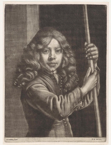 Young standard-bearer, Wallerant Vaillant, 1658 - 1706 Canvas Print