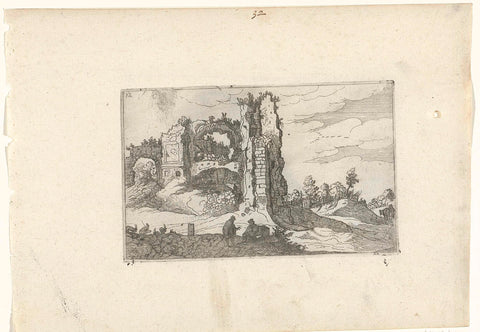 Ruin with a Gate, Willem van Nieulandt (II), 1594 - 1685 Canvas Print