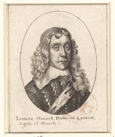 Portrait of James Stuart, Duke of Lennox and Richmond, Wenceslaus Hollar, 1636-1644 Canvas Print