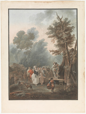 Four Scenes of Village Life, Charles Melchior Descourtis, c. 1788 - c. 1790 Canvas Print