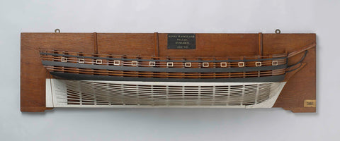 Half Model of a 28-Gun Sloop of War, anonymous, c. 1825 Canvas Print