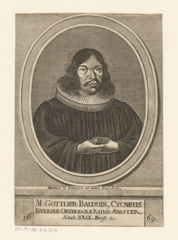 Portret van Gottlieb Balduin, Matthias van Sommer, 1669 Canvas Print