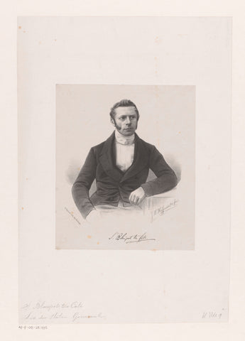 Portret van Steven Blaupot ten Cate, Johan Hendrik Hoffmeister, c. 1851 - c. 1883 Canvas Print