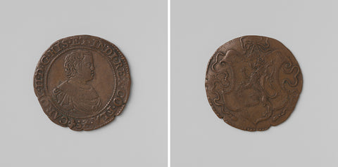 Charles II, King of Spain, calculation medal struck by order of the States of Flanders, anonymous, 1674 Canvas Print