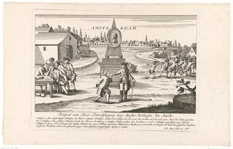 Cartoon on mayor Hooft, 1787, anonymous, 1787 - 1788 Canvas Print