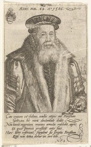 Portret van Pieter van Foreest, Hendrick Goltzius, 1588 Canvas Print