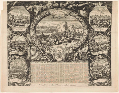 Victories of the Allies (lower half), 1691, Daniel de Lafeuille (attributed to), 1691 Canvas Print