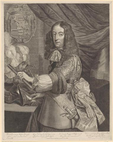 Portrait of William III, Prince of Orange, Anthony van Zijlvelt, 1673-1709 Canvas Print