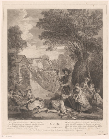 Water, Louis Desplaces, c. 1732 Canvas Print