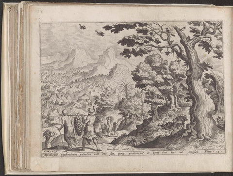 Landscape with the Return of the Scouts from Canaan, Maarten van Heemskerck, 1554 - 1558 Canvas Print