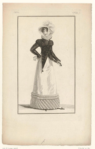 Journal des Dames et des Modes, Costume Parisien, 25 November 1820, (1944), anonymous, 1820 Canvas Print