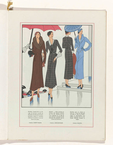 Art - Goût - Beauté, Feuillets de l' elegance féminine, November 1931, No. 135, 12th Year, p. 17, anonymous, 1931 Canvas Print