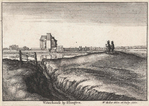 View of the Waterhouse of Islington (London), Wenceslaus Hollar, 1665 Canvas Print