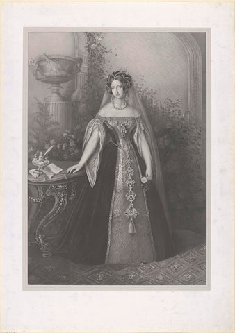 Portrait of Anna Paulowna Romanowa, S. Rosenthal, 1833 - 1863 Canvas Print