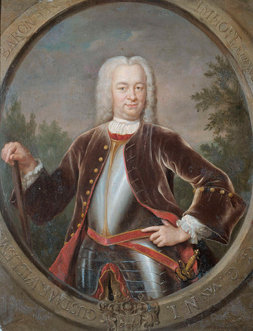 Portrait of Gustaaf Willem, Baron van Imhoff, Governor-General of the Dutch East India Company, Jan Maurits Quinkhard, 1742 Canvas Print