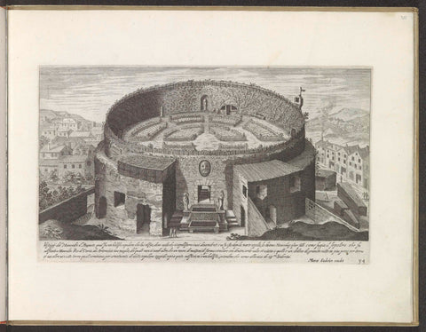 Mausoleum of Augustus, Aegidius Sadeler, 1624 - 1650 Canvas Print