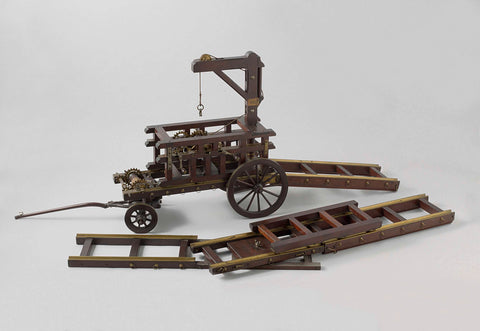 Model of an Artillery Crane on Tracks, anonymous, c. 1800 - c. 1857 Canvas Print