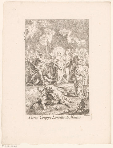 Gevangenneming van Christus en Petrus hakt het oor van Malchus af, Gabriel Huquier, 1705 - in or before 1732 Canvas Print