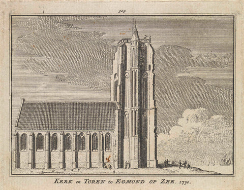 View of the church in Egmond aan Zee, Hendrik Spilman, 1752 Canvas Print