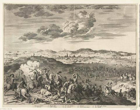 Siege of Bergen op Zoom, 1588, Jan Luyken, 1730 Canvas Print