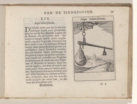 LIX Saepe Soloecismum, Roemer Visscher, 1614 Canvas Print