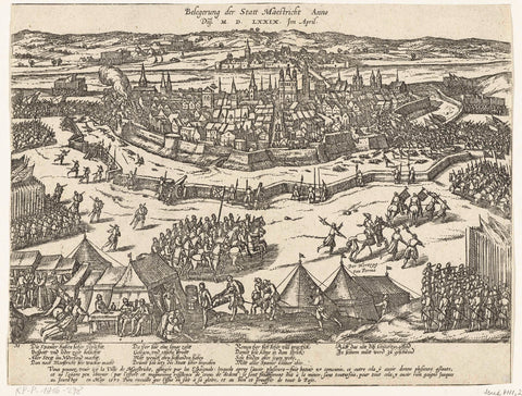 Siege of Maastricht, 1579, Frans Hogenberg, 1579 - 1581 Canvas Print