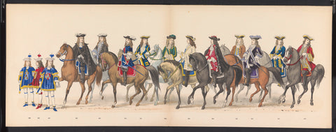 Maskerade van de Leidse studenten, 1875 (plaat 17), Gerardus Johannes Bos, 1875 Canvas Print