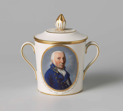 Covered cup with the portrait of Karel Willem Ferdinand van Brunswijk-Wolfenbüttel, Fürstenberg, c. 1806 Canvas Print