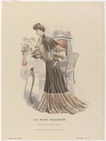 La Mode Illustrée, March 1904, No. 12 : Toilets of Miss Louise Piret (...), anonymous, 1904 Canvas Print