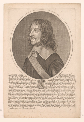 Portret van Abel de Servien, Pierre Daret, Pierre Daret, 1652 - 1656 Canvas Print