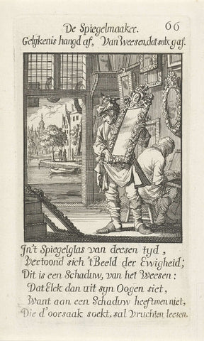 Spiegelmaker, Jan Luyken, 1694 Canvas Print