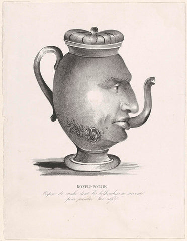 King William I as a coffee pot, 1830, anonymous, 1830 - 1831 Canvas Print