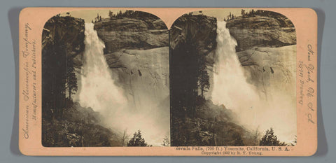 Nevadawaterval in Yosemite National Park, R.Y. Young, 1902 Canvas Print