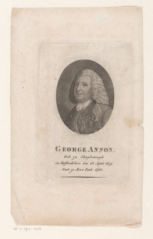 Portrait of George Anson, Konrad Westermayr, 1775 - 1834 Canvas Print