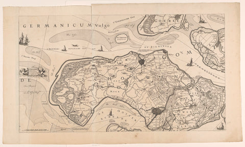 Map of Schouwen-Duiveland, anonymous, 1719 - 1725 Canvas Print