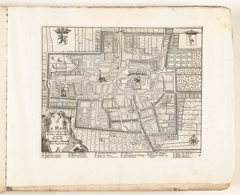 Map of The Hague, ca. 1702, anonymous, 1702 - 1703 Canvas Print